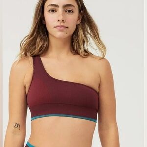 Outdoor Voices Seamless Rib One Shoulder Bra Size M